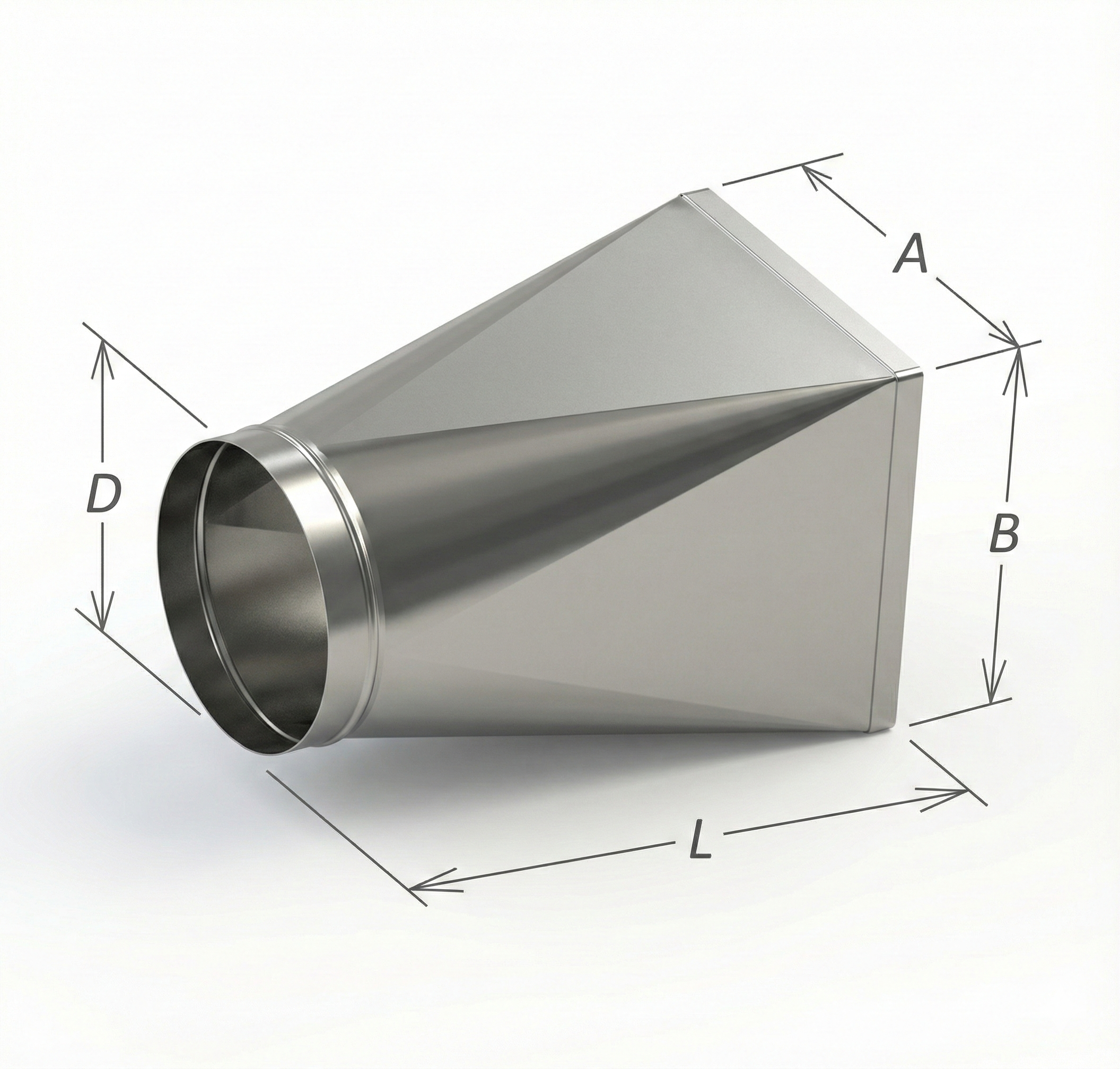 Переход круглое на прямоугольное